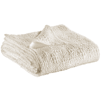 Plaid Stonewashed Tana, coloris craie