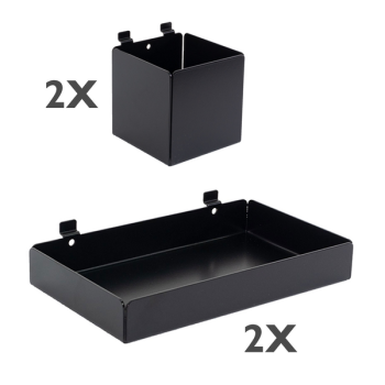Pack salle de de bain pour barre de crédence - étagères & pots de rangement