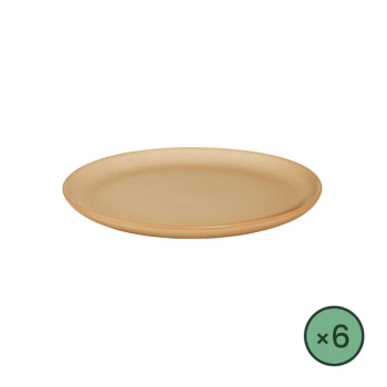 Assiette à dessert Saisons beige almond en grès d.21 cm - lot de 6