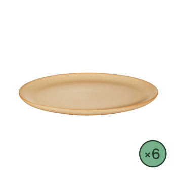 Assiette Saisons beige almond en grès d.26,5 cm - lot de 6