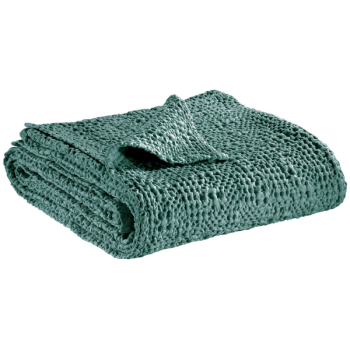 Plaid Stonewashed Tana, coloris vert de gris