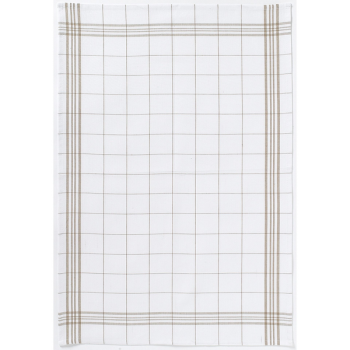 Torchon Carreaux taupe 50 x 70 cm
