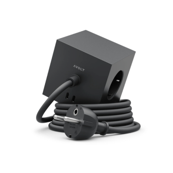 Bloc prise Square 3 mètres,  USBC, 30W, noir