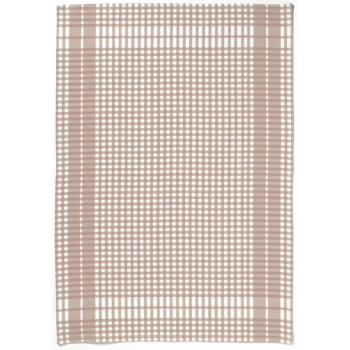 Torchon Petits Carreaux taupe 50 x 70 cm