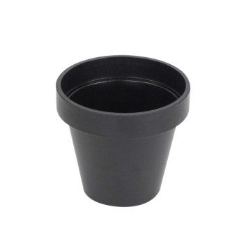 Cache-pot en composite noir pour barre de crédence Épicerie d.12,5 cm