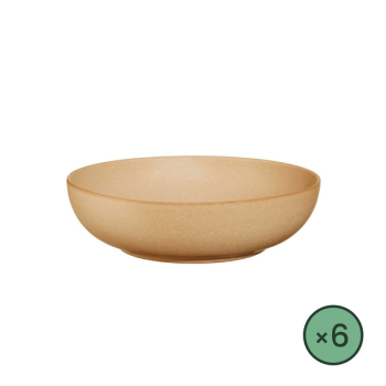Assiette creuse Saisons beige almond en grès d.21 cm - lot de 6