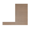 Crédence 120 Forme droite haut+ coup de torchon gauche White Oak sans éclairage