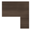Crédence 120 Forme droite Full gauche + extension Dark Walnut sans éclairage