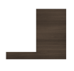 Crédence 120 Forme droite haut + coup de torchon gauche Dark Walnut sans éclairage
