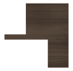 Crédence 120 Forme droite haut + coup de torchon gauche + extension Dark Walnut sans éclairage